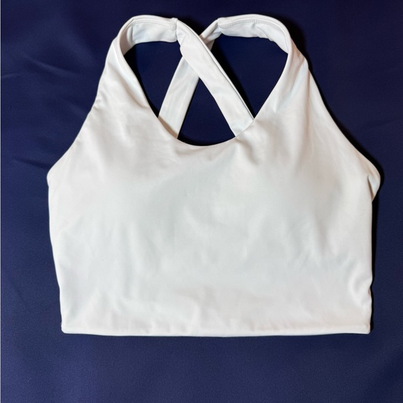 White Racerback Crop Top - Picture 4 of 8